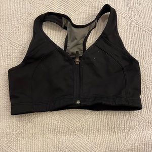 Black and grey mesh Sports Bra